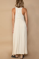 Chic POL Sleeveless Maxi Dress with Back Zipper & Front Slit
